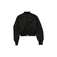 Alpha Industries x New York Knicks Black and Gold Women's Cropped L-2B Bomber Jacket
