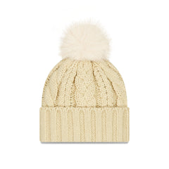 New York Yankees Cream Women's Pom Knit Hat