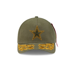 Alpha Industries x Dallas Cowboys Olive Green 9FORTY M-Crown A-Frame Snapback Hat