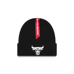 Alpha Industries x Chicago Bulls Black Cuff Knit Hat