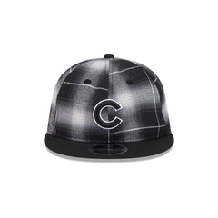 Chicago Cubs Black and White Plaid Retro Crown 9FIFTY Snapback Hat