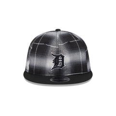 Detroit Tigers Black and White Plaid Retro Crown 9FIFTY Snapback Hat