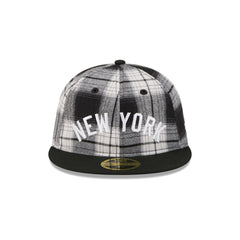 New York Yankees Grunge Plaid Retro Crown 59FIFTY Fitted Hat