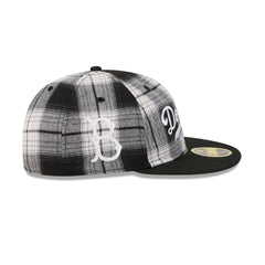 Brooklyn Dodgers Grunge Plaid Retro Crown 59FIFTY Fitted Hat