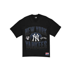 New York Yankees Throwback Black Boxy T-Shirt