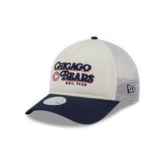 Chicago Bears Retro Chrome Women's White 9FORTY M-Crown A-Frame Trucker Hat