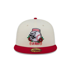 Cincinnati Reds Day of the Dead Sugar Skull Mascot 59FIFTY Fitted Hat