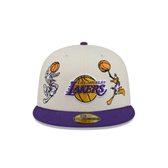 Space Jam x Los Angeles Lakers Tune Squad Chrome White 59FIFTY Fitted Hat