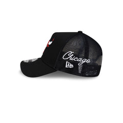 Chicago Bulls Side Script 9FORTY A-Frame Trucker Hat