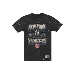 New York Yankees Throwback Washed Graphic Black T-Shirt