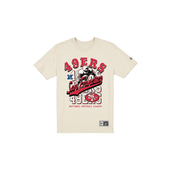 San Francisco 49ers Throwback Helmet Chrome White T-Shirt