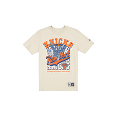 New York Knicks Throwback Net Chrome White T-Shirt