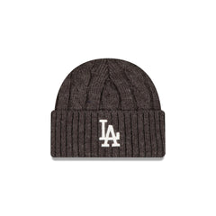Los Angeles Dodgers Short Cuff Cable Knit Gray Beanie Hat