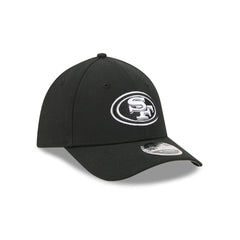 San Francisco 49ers Poly Black & White 39THIRTY M-Crown Stretch Fit Hat