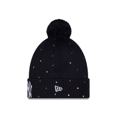 New York Yankees Women's Rhinestone Pom Knit Hat