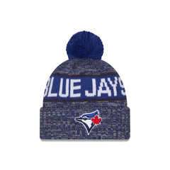 Toronto Blue Jays Tri Color Pom Knit Hat