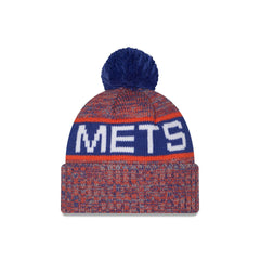 New York Mets Tri Color Pom Knit Hat
