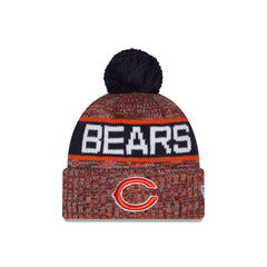 Chicago Bears Tri Color Pom Knit Hat