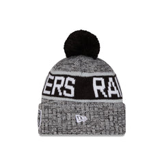 Las Vegas Raiders Tri Color Pom Knit Hat