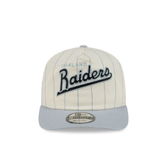 Las Vegas Raiders Chrome White Pinstripe 19TWENTY Snapback Hat