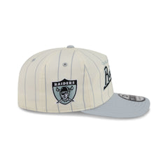 Las Vegas Raiders Chrome White Pinstripe 19TWENTY Snapback Hat