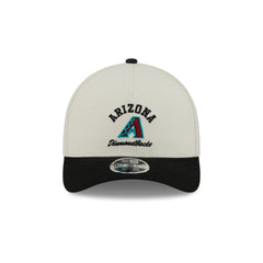 Arizona Diamondbacks Arched Graphic Chrome White 9FORTY M-Crown A-Frame Snapback Hat