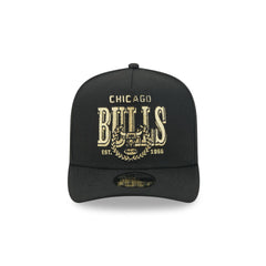 Chicago Bulls Gold Laurel Black 9FIFTY A-Frame Snapback Hat