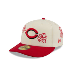 Cincinnati Reds Floral Outline 59FIFTY Fitted Hat