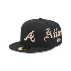 Atlanta Braves Gothic Lettering 59FIFTY Fitted Hat