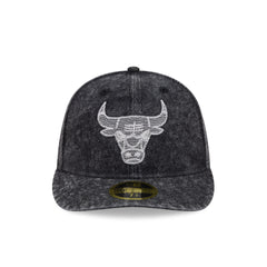 Chicago Bulls Black Denim Low Profile 59FIFTY Fitted Hat