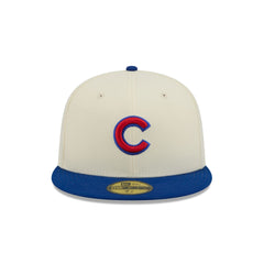 Chicago Cubs Chrome White Basic 59FIFTY Fitted Hat