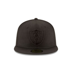 Las Vegas Raiders Black on Black 59FIFTY Fitted Hat