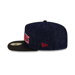 Detroit Pistons Navy Denim 59FIFTY A-Frame Fitted Hat