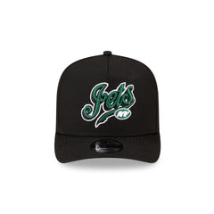 Born x Raised x New York Jets Script Black 9FIFTY A-Frame Snapback Hat