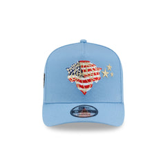 New York Knicks Red. White & Blue 9FIFTY A-Frame Snapback Hat