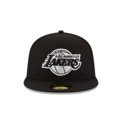 Los Angeles Lakers Black & White 59FIFTY Fitted Hat