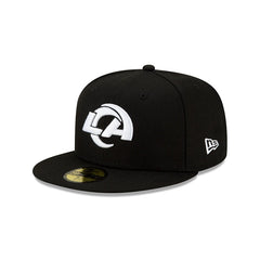 Los Angeles Rams Black and White 59FIFTY Fitted Hat
