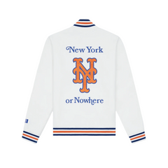 New York or Nowhere x New York Mets White Varsity Jacket