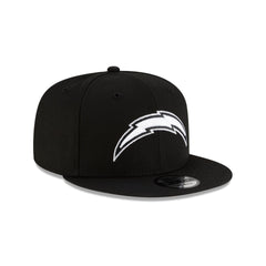 Los Angeles Chargers Black and White 9FIFTY Snapback Hat