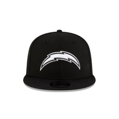 Los Angeles Chargers Black and White 9FIFTY Snapback Hat