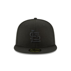 St. Louis Cardinals Basic Black on Black 59FIFTY Fitted Hat