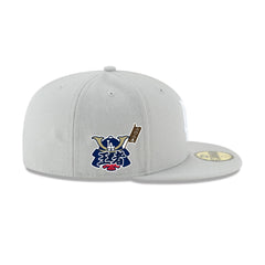 Los Angeles Dodgers 2025 World Series Champions Samurai Patch Gray 59FIFTY Fitted Hat
