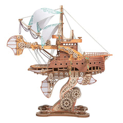 Handcrafted Masterpiece Fantasy Airships – DIY Wooden 3D Model Kit
