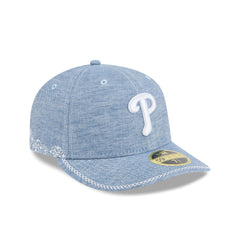 Philadelphia Phillies Hand Stitched Chambray Low Profile 59FIFTY Fitted Hat