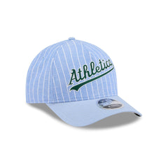 Athletics Pinstripe Linen 9FORTY M-Crown A-Frame Snapback Hat