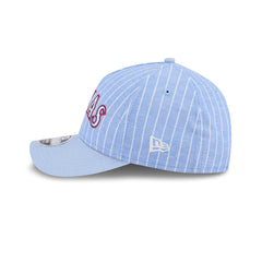 Texas Rangers Pinstripe Linen 9FORTY M-Crown A-Frame Snapback Hat