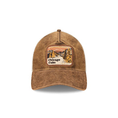 Chicago Cubs Vintage Landscape Brown 9TWENTY A-Frame Trucker Hat