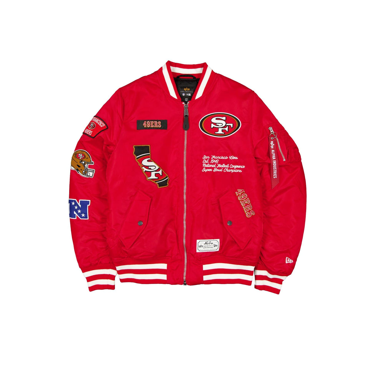 Alpha Industries x San Francisco 49ers Red MA-1 Bomber Jacket