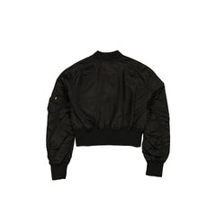 Alpha Industries x Los Angeles Dodgers Black and Gold Women's Cropped L-2B Bomber Jacket