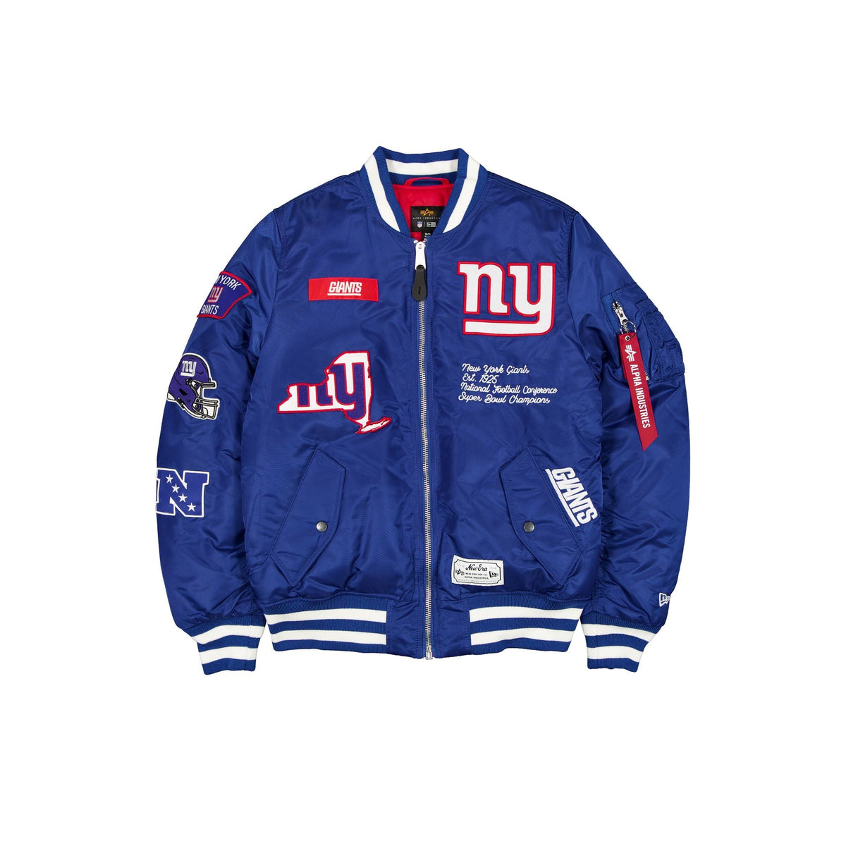 Alpha Industries x New York Giants Blue MA-1 Bomber Jacket